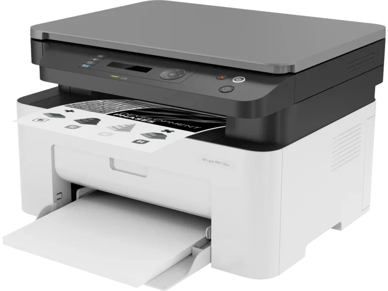 HP Laser MFP 135w , Laser printer Print/Scan/Copy Mono 4ZB83A - eBuy UAE